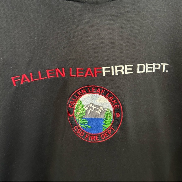 Fallen Leaf Lake Tahoe Fire Department Black Embroidered Hoodie Men’s XL - Picture 3 of 5